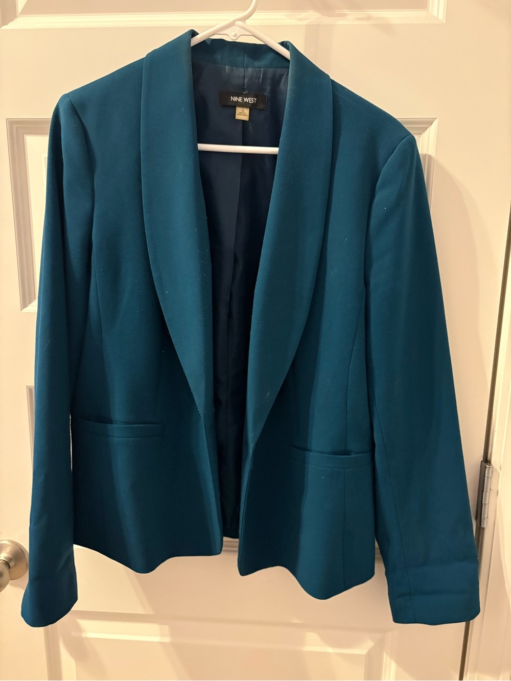 Nine West Teal Single Button Blazer